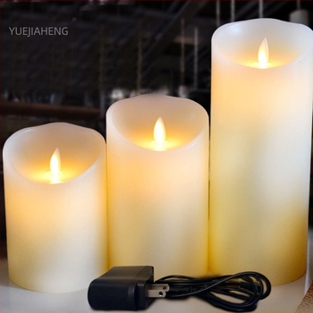220V újratölthető LED diagonálisan lengő elektronikus gyertya romantikus esküvőkhöz, bárhoz, bulikhoz és születésnapokhoz