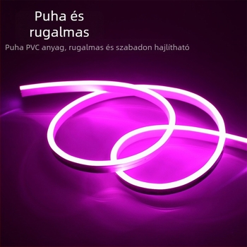 LED rugalmas neon-szalag, beépített, alacsony feszültségű, kültéri vízálló, IP65, 12V neon reklámjel, dekoratív fénycsík