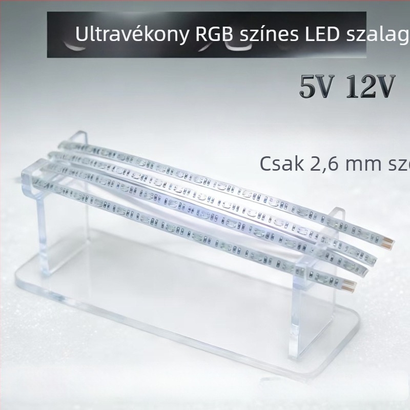 2,6 mm-es RGB teljes színű LED-szalag, többszínű testreszabással az autó atmoszférájához