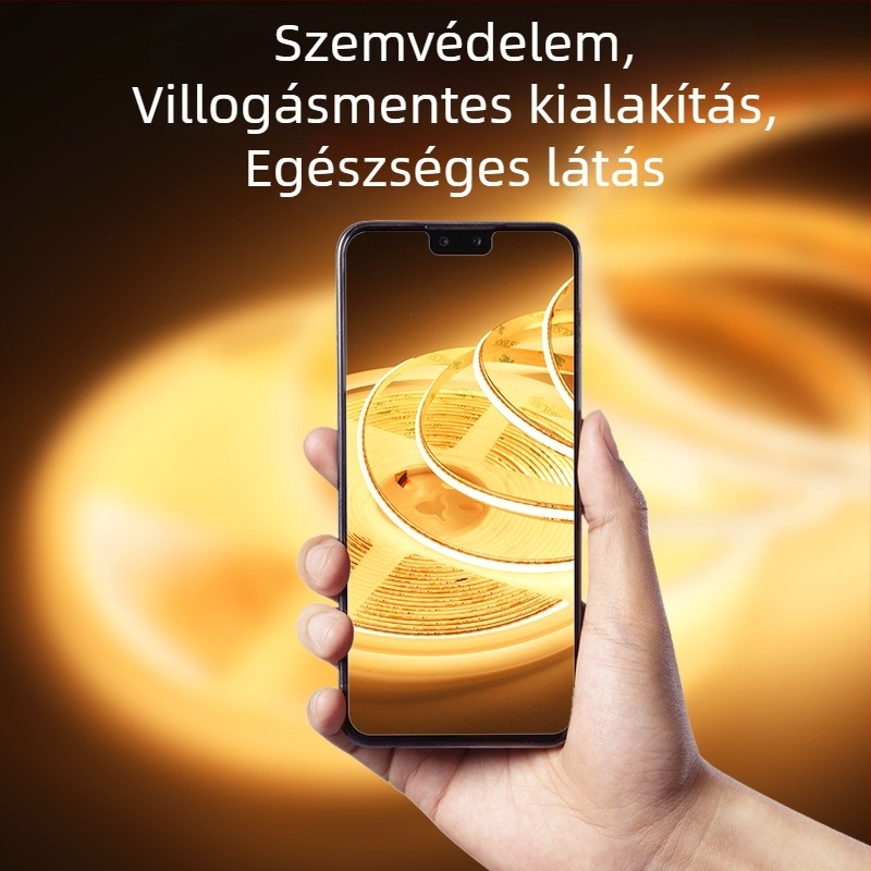 COB LED-szalag kettős színhőmérséklettel, 5V/12V/24V, ultraszűk, öntapadó, 2- vagy 3-vezetékes