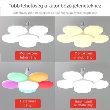 UFO LED lámpa E27-es foglalattal, otthoni világításhoz, három színhőmérséklet, energiatakarékos, rendkívül fényes