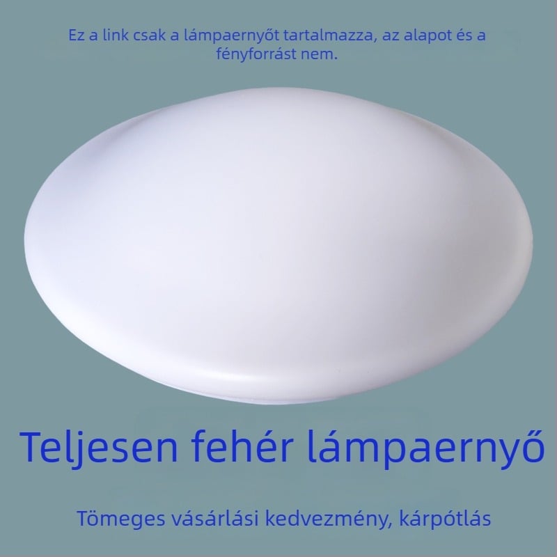LED mennyezeti lámpabúra – kör alakú, tűzálló, tejfehér, hálószoba, erkély és konyha számára