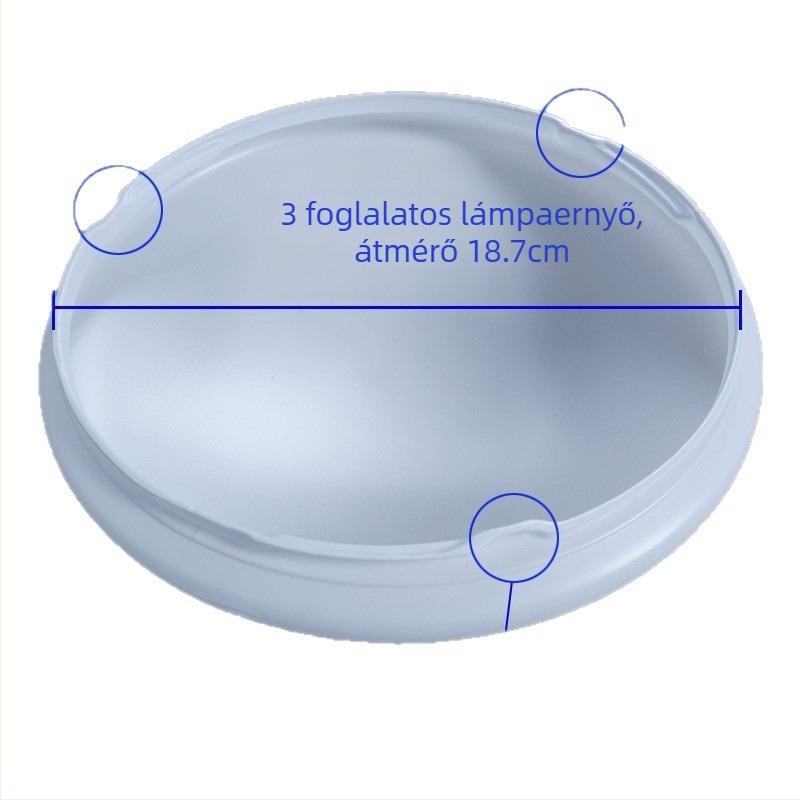 LED mennyezeti lámpabúra – kör alakú, tűzálló, tejfehér, hálószoba, erkély és konyha számára