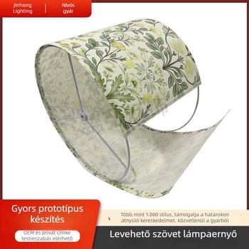Testreszabható levehető textil lámpabura egyenes, asztali lámpához, nyomtatott mintával