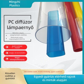 Átlátszó PC diffúzor lámpabúra speciális alakú dekoratív burkolattal és műanyag csővel