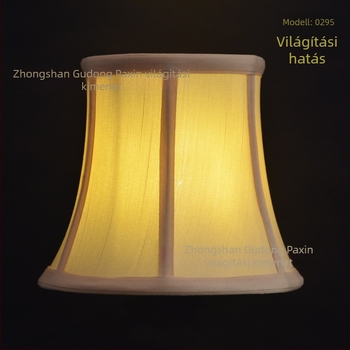 Khaki színű textil lámpabura csillárhoz és falikarhoz, egyszerű dizájn peremmel