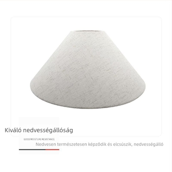 Egyedi lenvászon lámpabura, kör alakú, nappaliba és hálószobába, wabi-sabi stílus