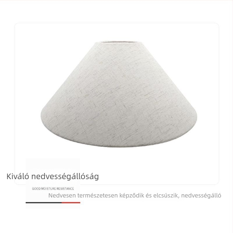 Egyedi lenvászon lámpabura, kör alakú, nappaliba és hálószobába, wabi-sabi stílus