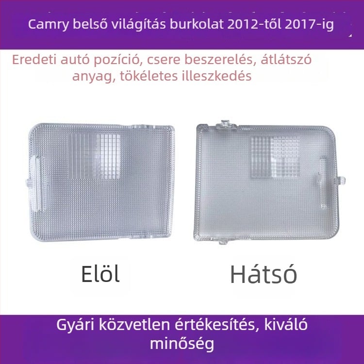 Toyota Camry belső világítás fedél — olvasólámpa fedél, mennyezeti világítás fedél, térkép lámpa hátsó ülés világításának kerete