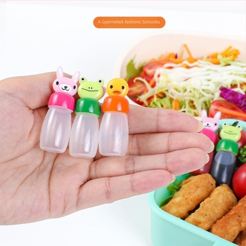 Mini szósz üveg bento dobozhoz, nyomóüveg szójaszószhoz és ecethez, konyhai fűszerező üveg