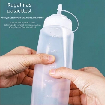 3 darab műanyag mártásos üveg nyomáshoz: ketchup, osztrigaszósz, salátaöntet és olaj