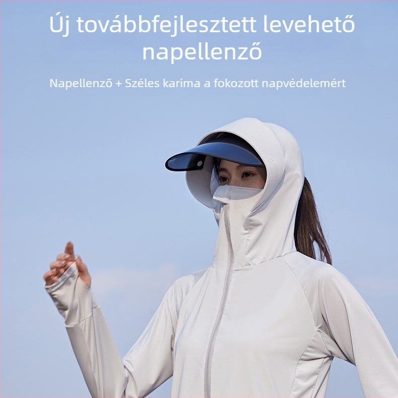 Női kapucnis dzseki UV-védelmmel, lélegző Ice Silk anyagból kerékpározáshoz, nyár 2025