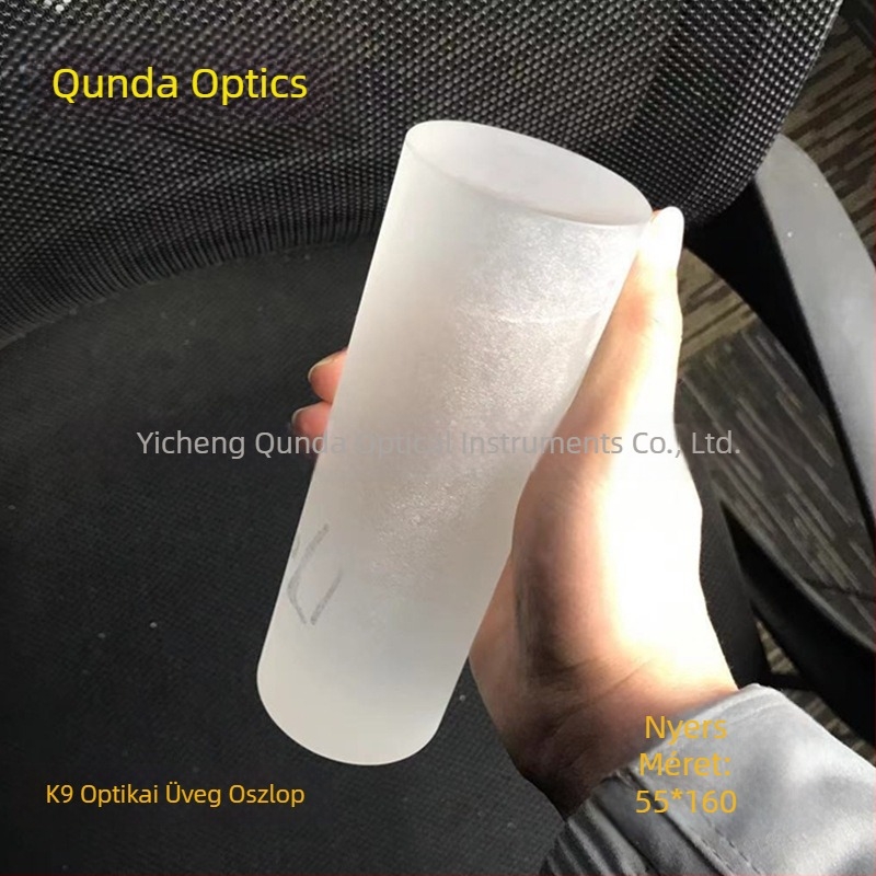 K9 optikai üveg, körkörös rúd alapanyag 55×160 mm, testreszabható teleszkóplencsékhez és prizmas DIY