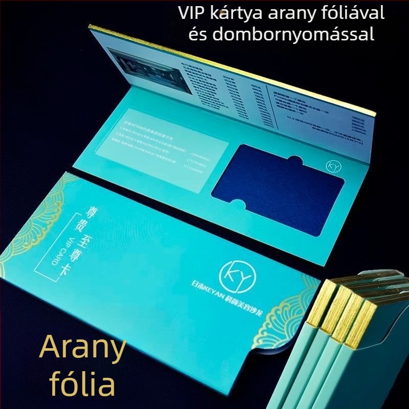 Személyre szabott tagsági kártya csomagolás, VIP kártyatartó ajándékdoboz, Pontkártya, Beváltási kártya, VIP ajándékkártya borítás, Kártyatartó tok