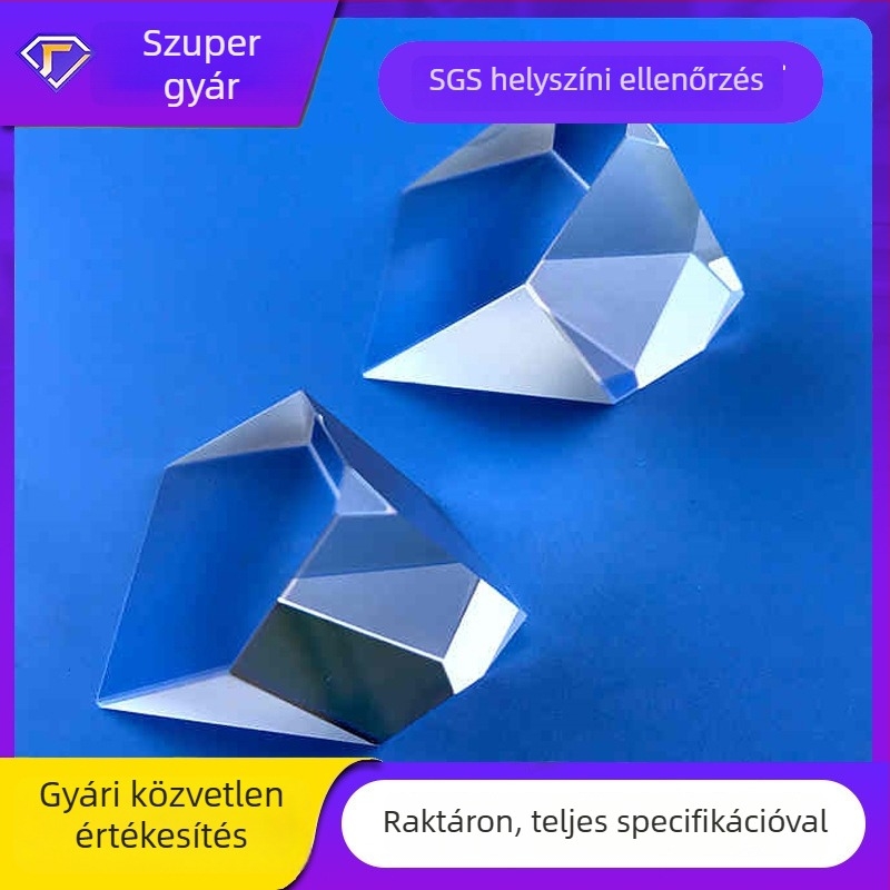 Optikai üvegből készült fedőprizma, fél pentaprizma, kvarc üvegből prismával és lencsével, optikai eszköz