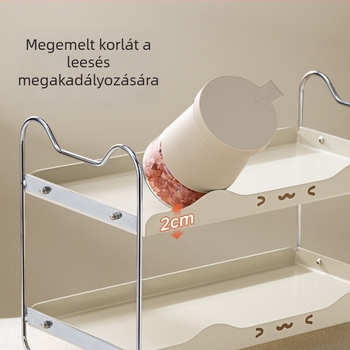 Konyhai polc fűszerek tárolására, multifunkcionális fűszerek üvegek rendezője a pultra