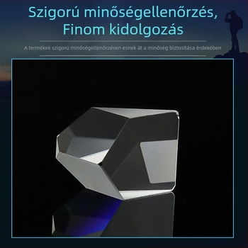 Optikai üveg, derékszögű tetőprizma, cementált prizmalencse, 12.5 mm
