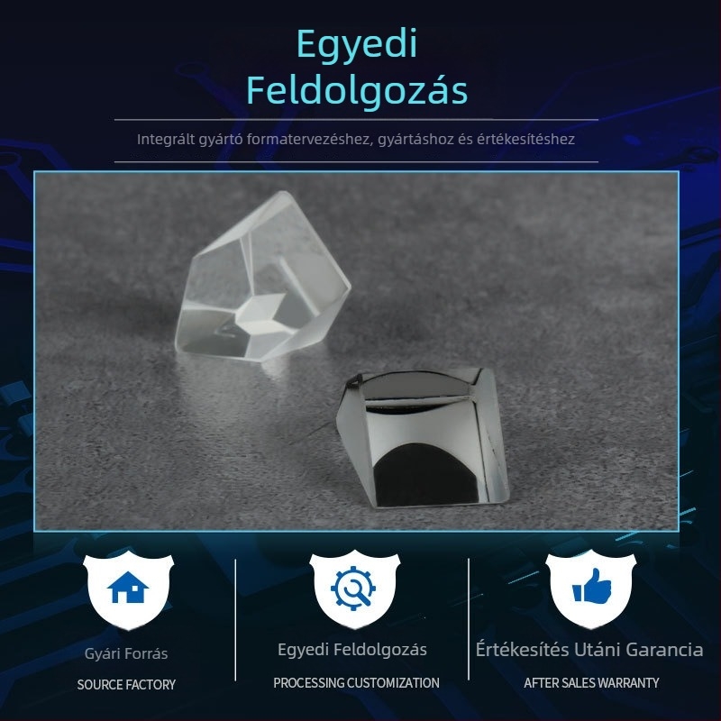 Optikai üveg, derékszögű tetőprizma, cementált prizmalencse, 12.5 mm