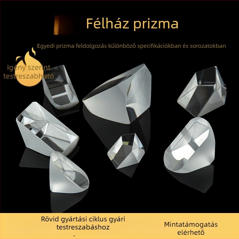 Tetőprizma, fél-tetőprizma és derékszögű reflexiós prizma, méretek 16.5/14.5/12.5 mm