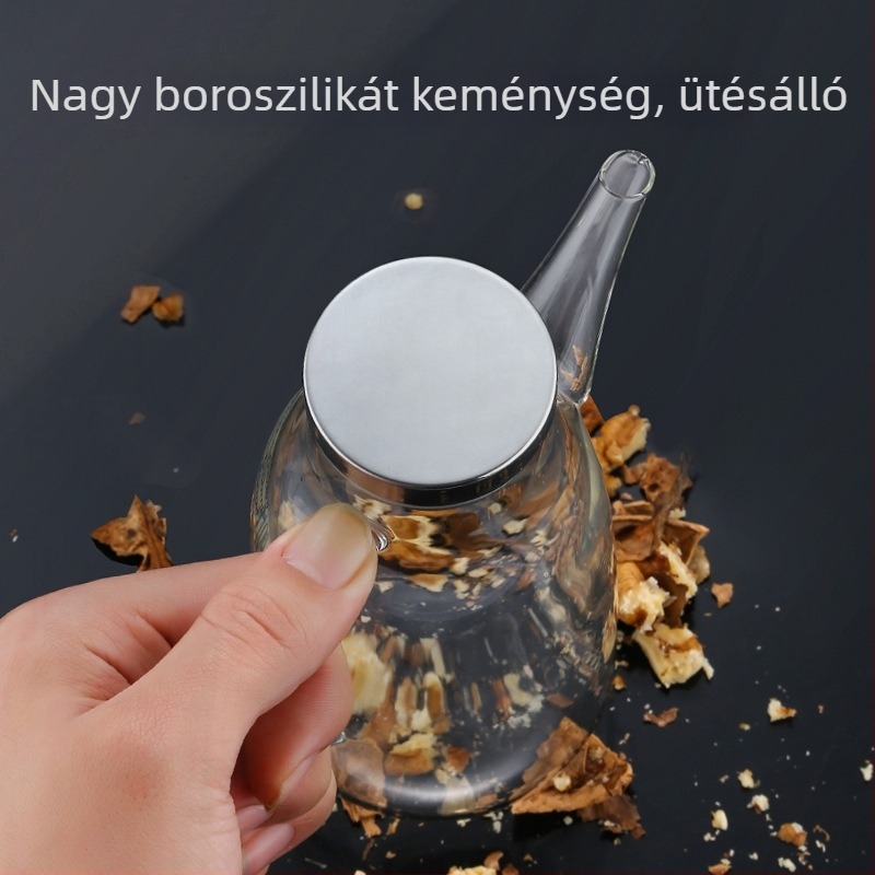 Csöpögésmentes üveg olajtartó, otthoni használatra, ideális szezámmagolajhoz, szójaszószhoz és ecethez, európai stílusú konyha