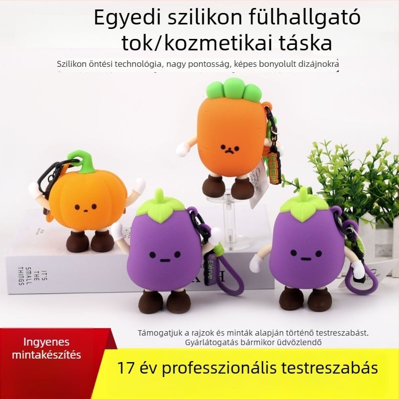 Szilikon kulcstartó tok, testreszabható, vízálló, kopásálló és porálló, kis érmés tárca, aranyos fülhallgató tok, hordozható szervező