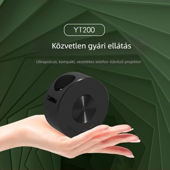 YT200 Hordozható Mini Projektor Otthoni Használatra, Kábeles Képernyőmegosztással
