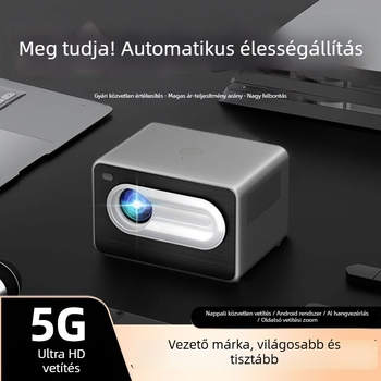 1080P intelligens projektor otthoni irodai és hálószobai használatra, Wi-Fi – ultra tiszta vetítés fehér falon