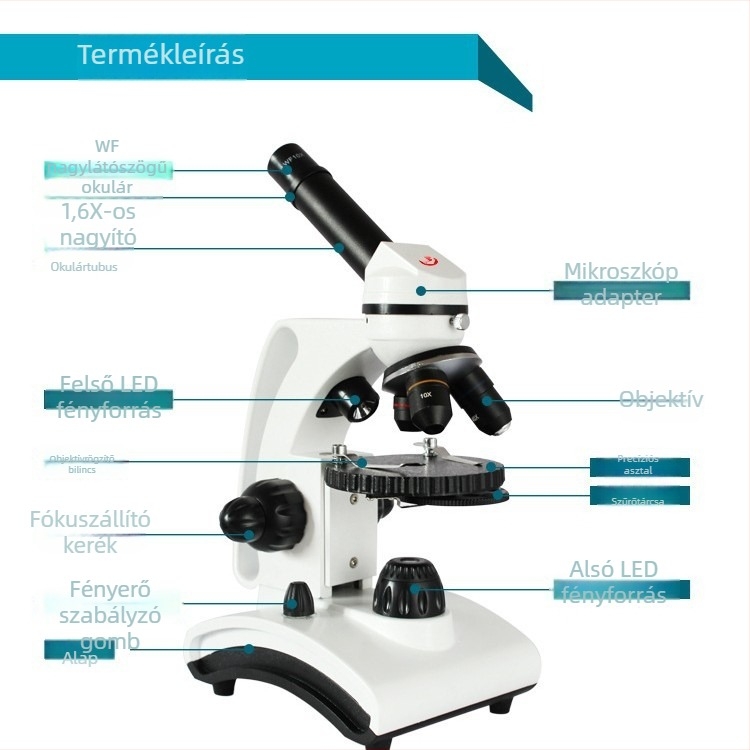 Biológiai optikai mikroszkóp középiskolások számára - természettudományos kísérlet a baktériumok megfigyelésére
