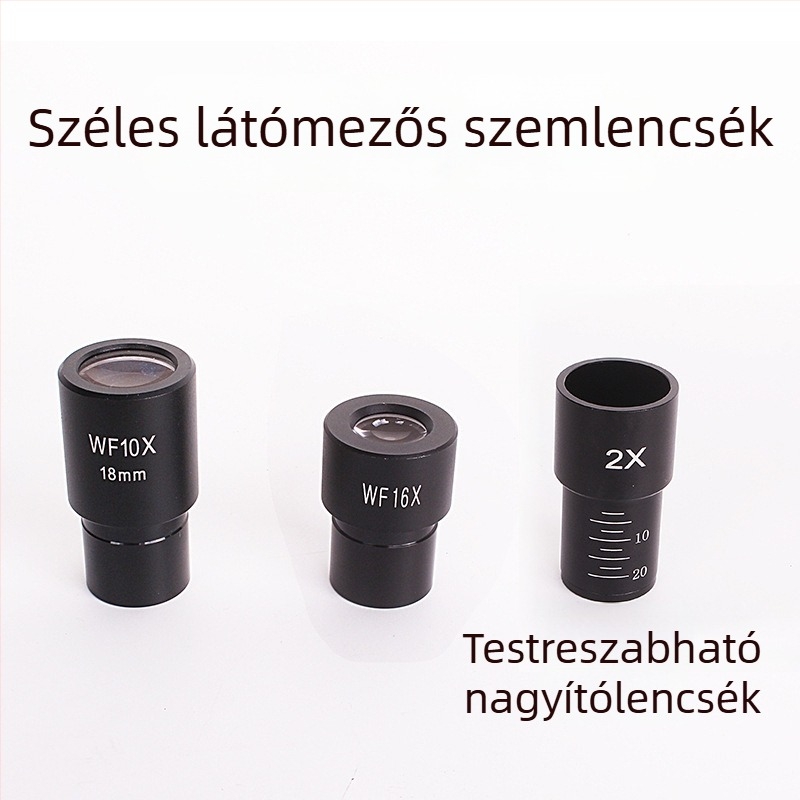 Mikroszkópos okulárok 5X 10X 16X WF10X WF16X WF25X WF30X, átmérő 23,2 mm