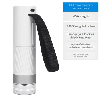Hordozható Wi-Fi digitális mikroszkóp, 400x nagyítás, elektronmikroszkóp preparátumok vizsgálatára, gyerekeknek