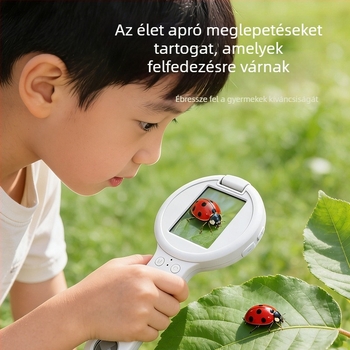 Gyerekeknek szóló hordozható digitális mikroszkóp – kézi nagyító a tudományos tanuláshoz