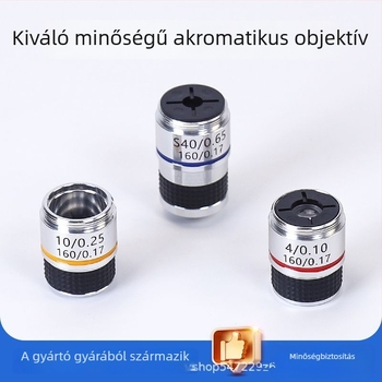 Biológiai mikroszkóphoz univerzális achromát objektív 4X/10X/40X