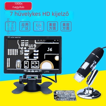 AV interfészes mikroszkóp, televízióhoz csatlakoztatható, 1000x nagyítás, modell X4S-AV