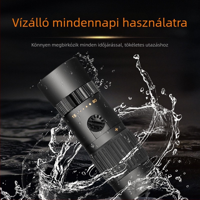 BIJIA 15-80 HD zoomos monocular távcső, nagy okulárral, nagy teljesítmény, kültéri, éjjellátás