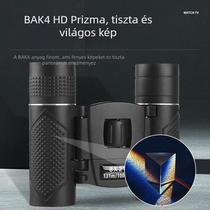 Új modell 8x21 binokli – nagyítás, HD kép, könnyű hordozhatóság kültéri fényképezéshez és koncertekhez