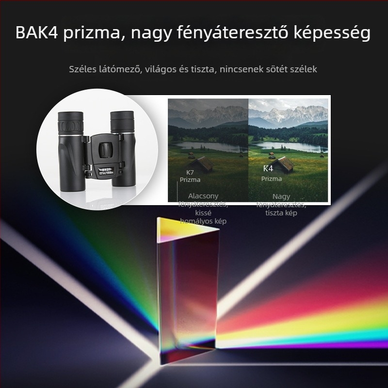 8x21 mini hordozható binokuláris kültéri használatra telefontartóval