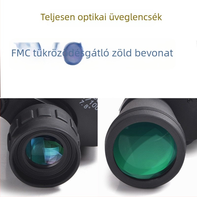 10x50 binokulár HD optikával és éjjellátással, nagyítás