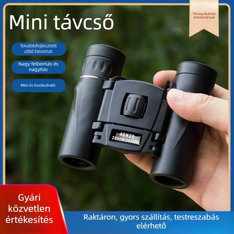 Nagyítású és HD felbontású binokulárok, hordozható kültéri használatra, felnőtteknek és gyerekeknek, kültéri tevékenységekhez és koncertekhez