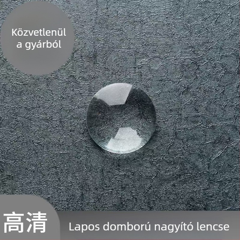 25 mm-es akril-plasztik optikai lencse, nagy felbontású optikai lencse, plan-konvex nagyító lencse, tudományos kutatási minőség