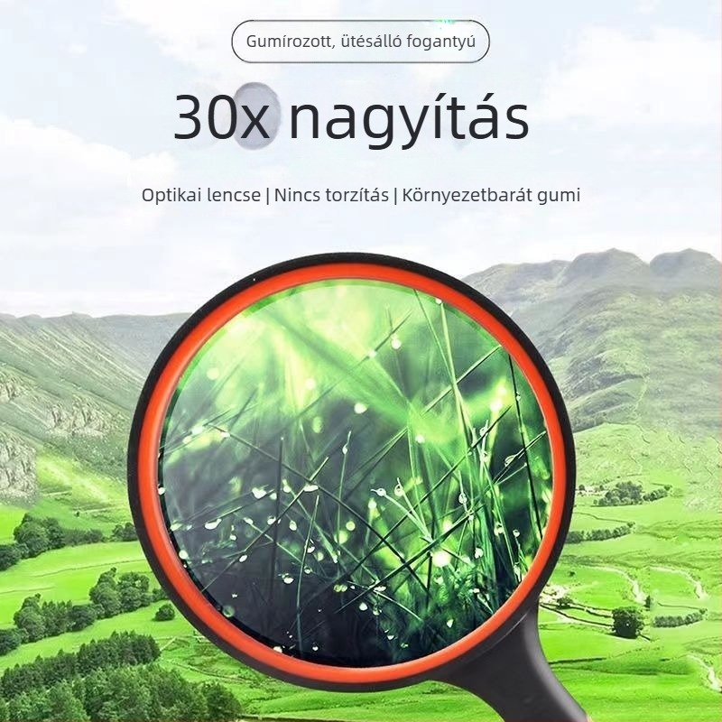 Kézi, extránagy professzionális nagyító, kiváló optikával könyvek és újságok olvasásához