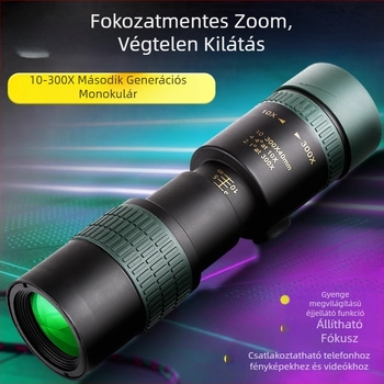 Szakmai szintű zoomos monocularos távcső, HD alacsony megvilágítású éjszakai látással, hordozható utazásokhoz és fotózáshoz