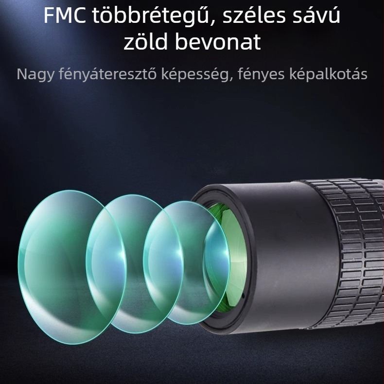 Szakmai szintű zoomos monocularos távcső, HD alacsony megvilágítású éjszakai látással, hordozható utazásokhoz és fotózáshoz