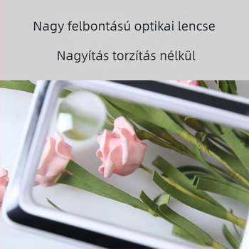 XT-1311 Hordozható, téglalap alakú nagyító 20 LED-es, USB-töltésű, idős olvasáshoz
