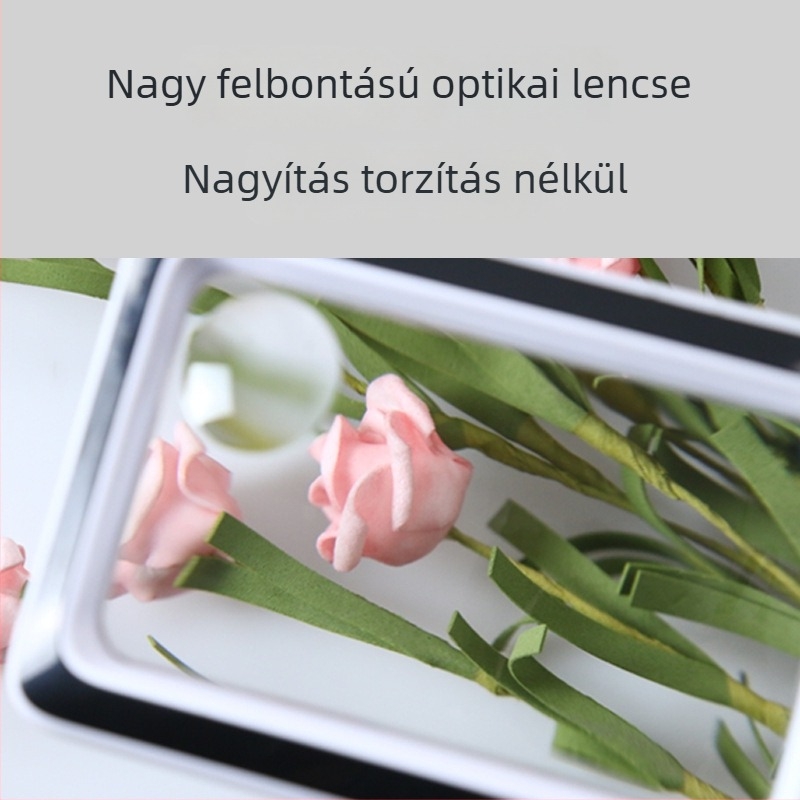 XT-1311 Hordozható, téglalap alakú nagyító 20 LED-es, USB-töltésű, idős olvasáshoz