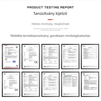 9892B2C1 fejre szerelhető nagyító USB töltéssel, 5 készlet akril optikai lencsék