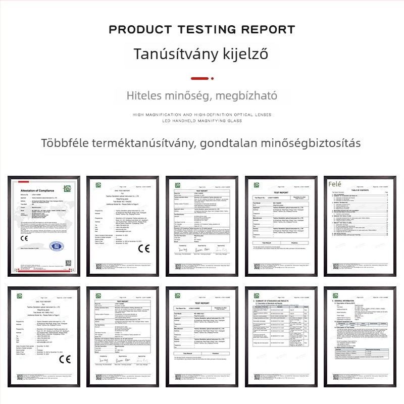 9892B2C1 fejre szerelhető nagyító USB töltéssel, 5 készlet akril optikai lencsék