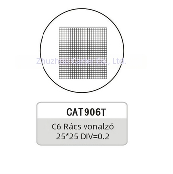 CAT906T Mikroszkóp objektív, szemlencse mérő, 0,2 mm-es rácsos lemez