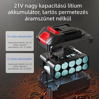 21V-es cserélhető lítium akkumulátorral működő elektromos permetező hátizsákos kivitel, új keverő- és permetező készülék, 20 literes kapacitás, fertőtlenítés és járványmegelőzés