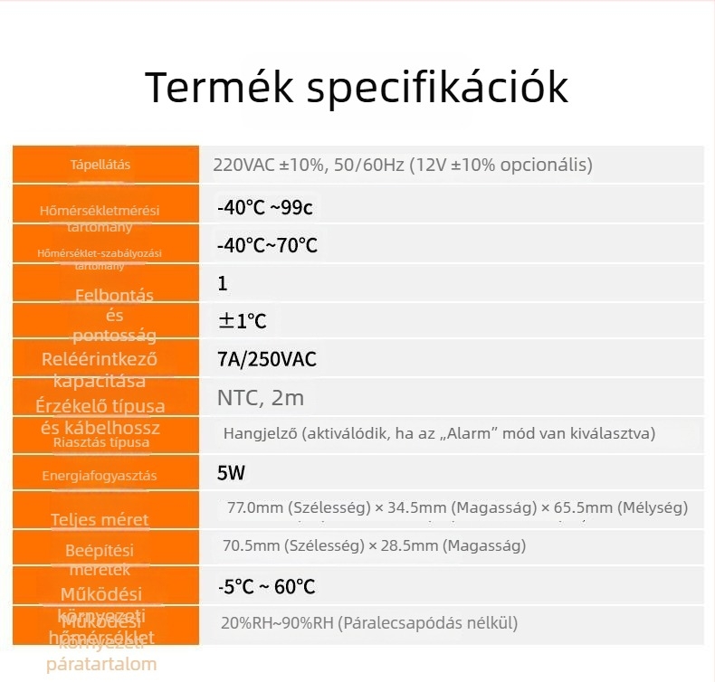 STC-200 Hidegtároló hőmérsékletszabályozó, hűtés és fűtésriasztással, berendezések tengeri élelmiszer-berendezésekhez