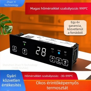 ZY-201 Intelligens ipari magashőmérsékletű érintéses termosztát, 30A nagy teljesítményű termopár, nagy pontosságú hőmérséklet-szabályozó